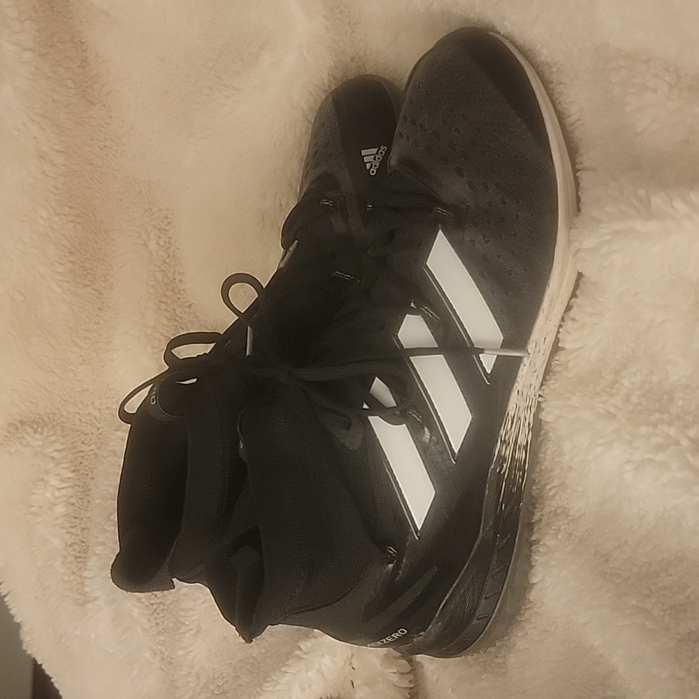 Adidas Adizero Afterburner Turf Baseball Shoes Black White Mens Sz 10.5